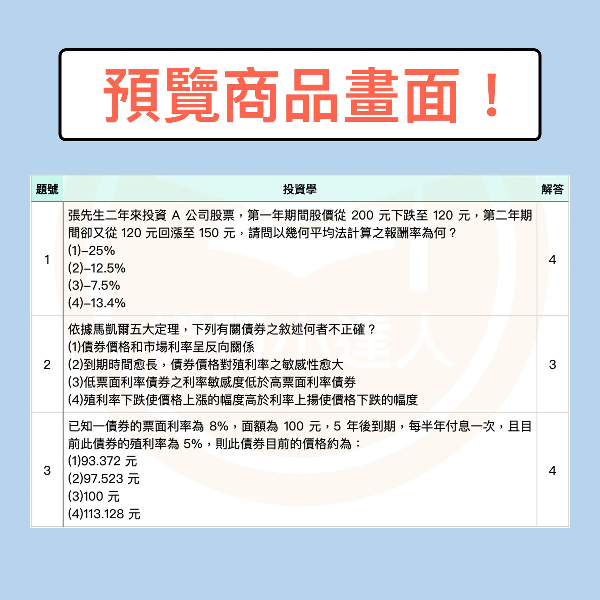 證券商高級業務員（高業）考古題電子檔精選題庫（PDF 檔案） - additional image